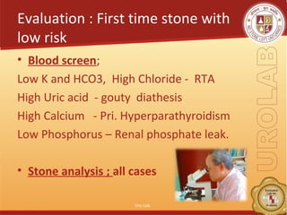 Stone disease evaluation in Pathology laboratory: Current prospective ...