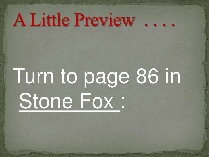 44+ Stone Fox Book Searchlight Pics