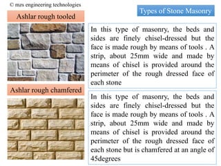Stone masonry | PPTX
