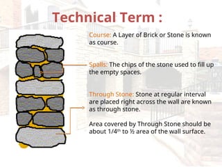Building Construction Brick Stone Masonry Unit 4 Ppt
