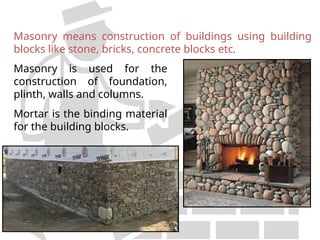 Building Construction Brick Stone Masonry Unit 4 Ppt