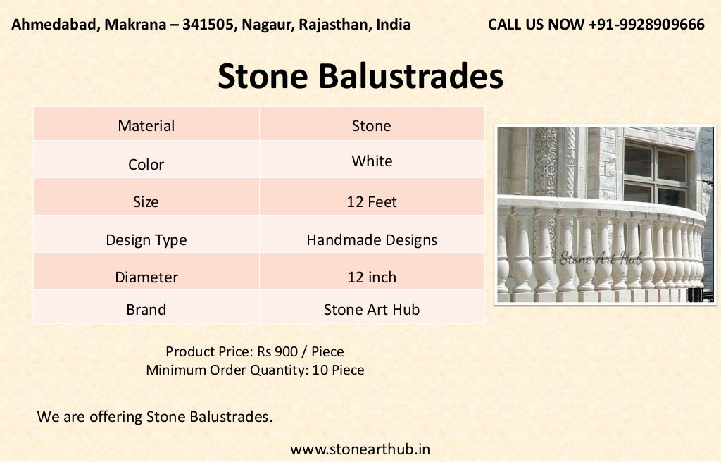Stone Pillar and Balustrade Stone Art Hub