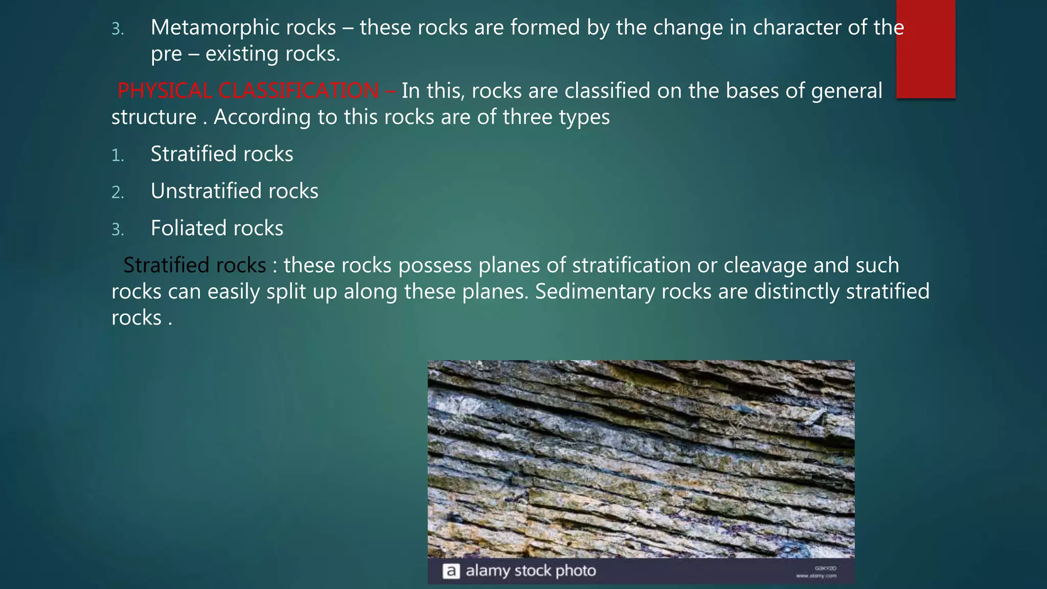 Stones And Classifications Of PPT 