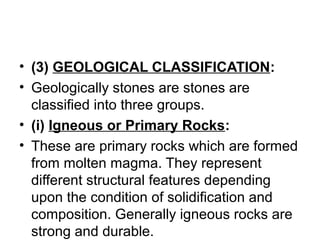 Stone Type Classification Stones | PPT