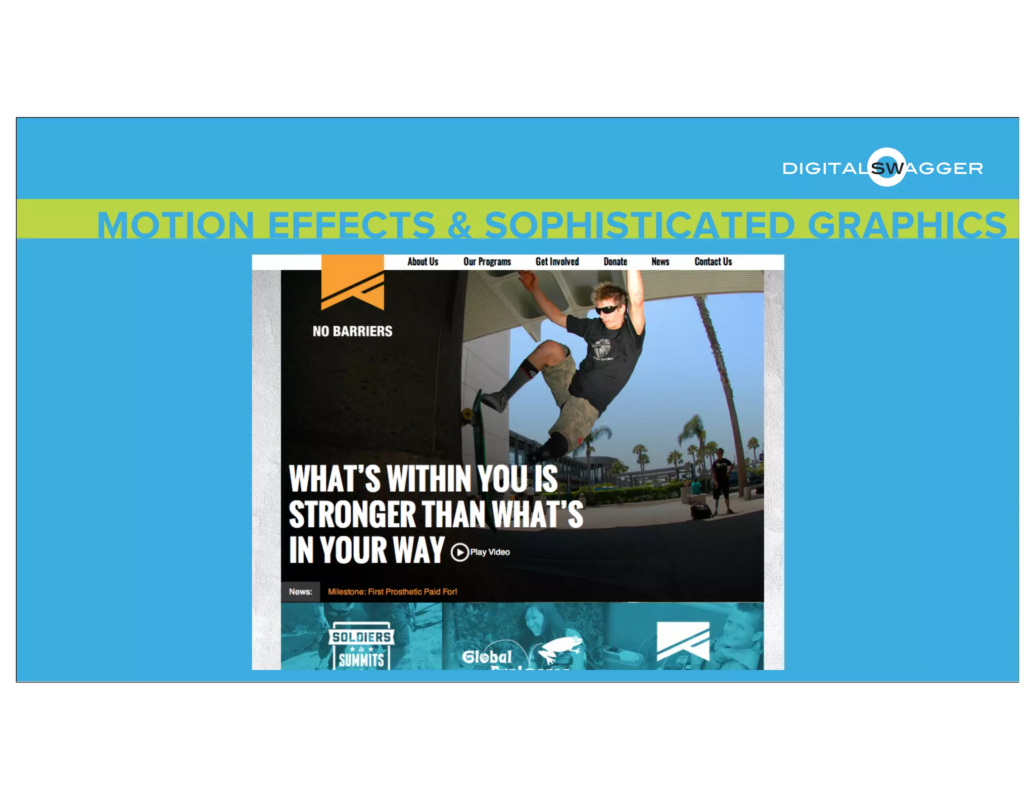 MOTION EFFECTS & SOPHISTICATED GRAPHICS
digitalswagger
 