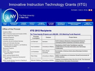 34
Innovative Instruction Technology Grants (IITG)
 