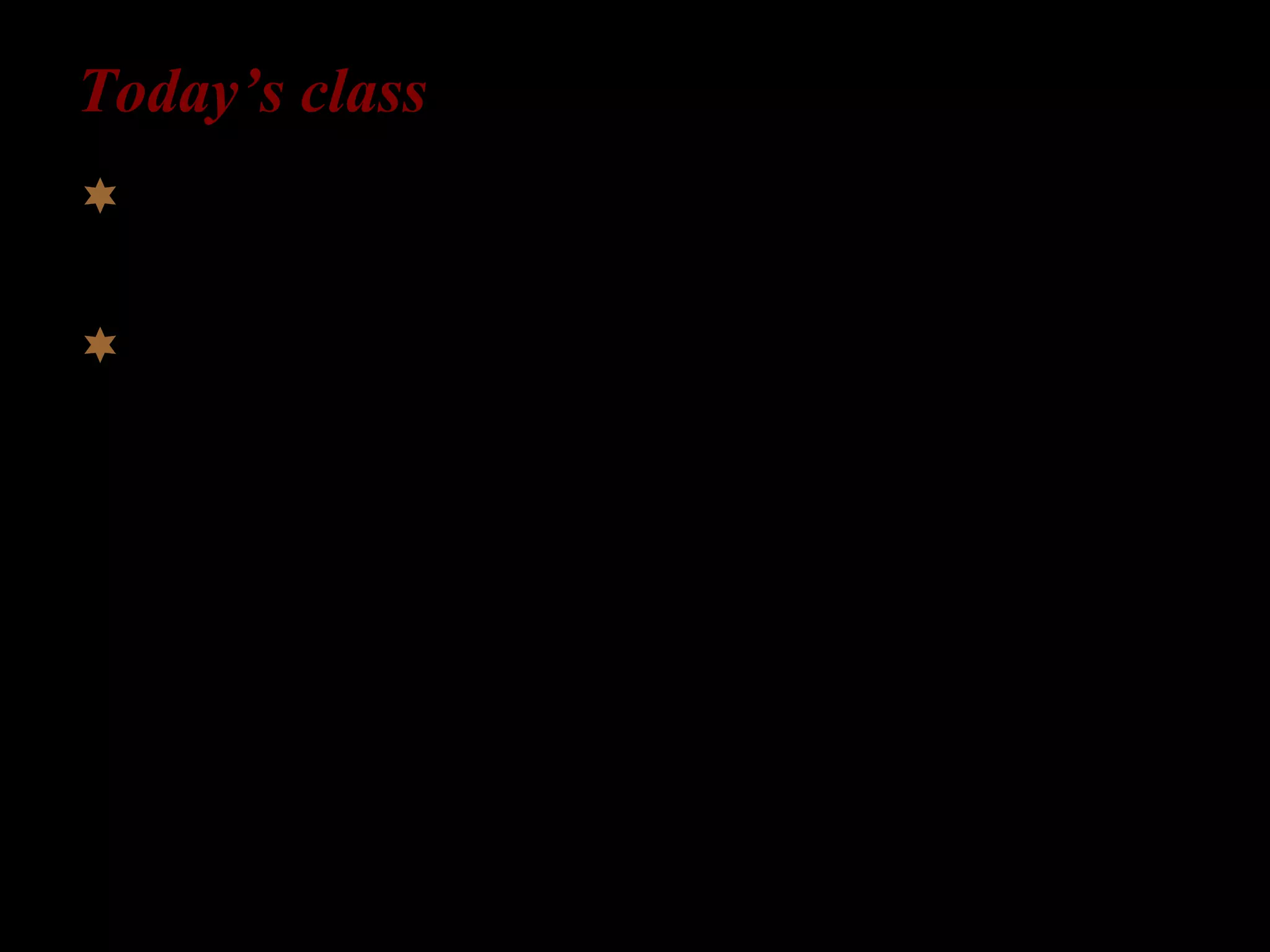 Today’s class
What factors may contribute to the development
of L2 interlanguage grammars?
What is the role of L1 for L2 interlanguage
grammar?
 