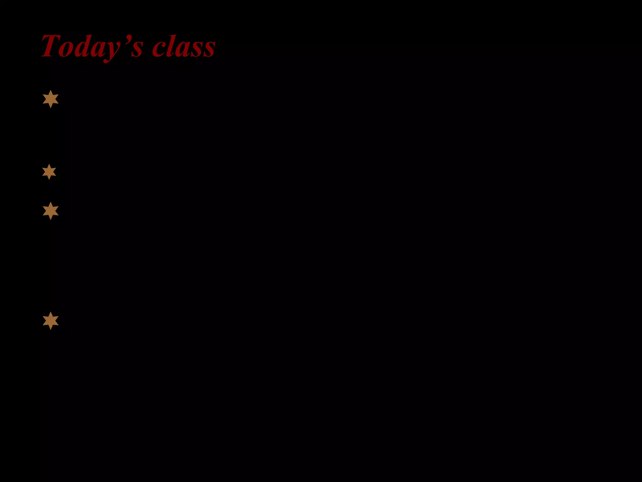 Today’s class
What factors may contribute to the development
of L2 interlanguage grammars?
What is the role of L1 for L2 interlanguage grammar?
How do L2-learners acquire abstract and subtle
grammatical properties without proper input or
L1-transfer? Universal Grammar?
How do we study L2 interlanguage
grammar? (methodology)
 