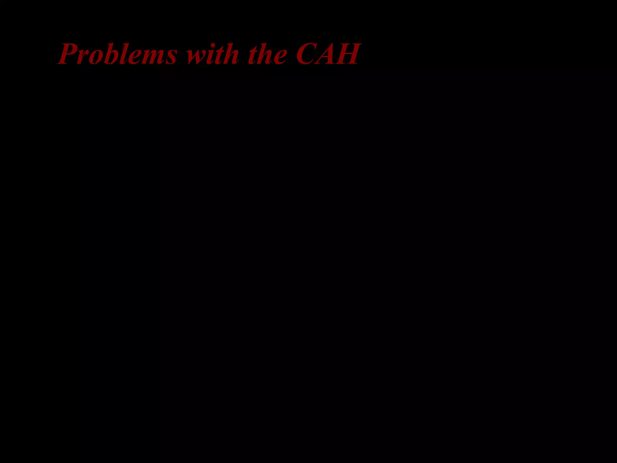 Problems with the CAH
Not all errors can be accounted for by L1
transfer alone.
 