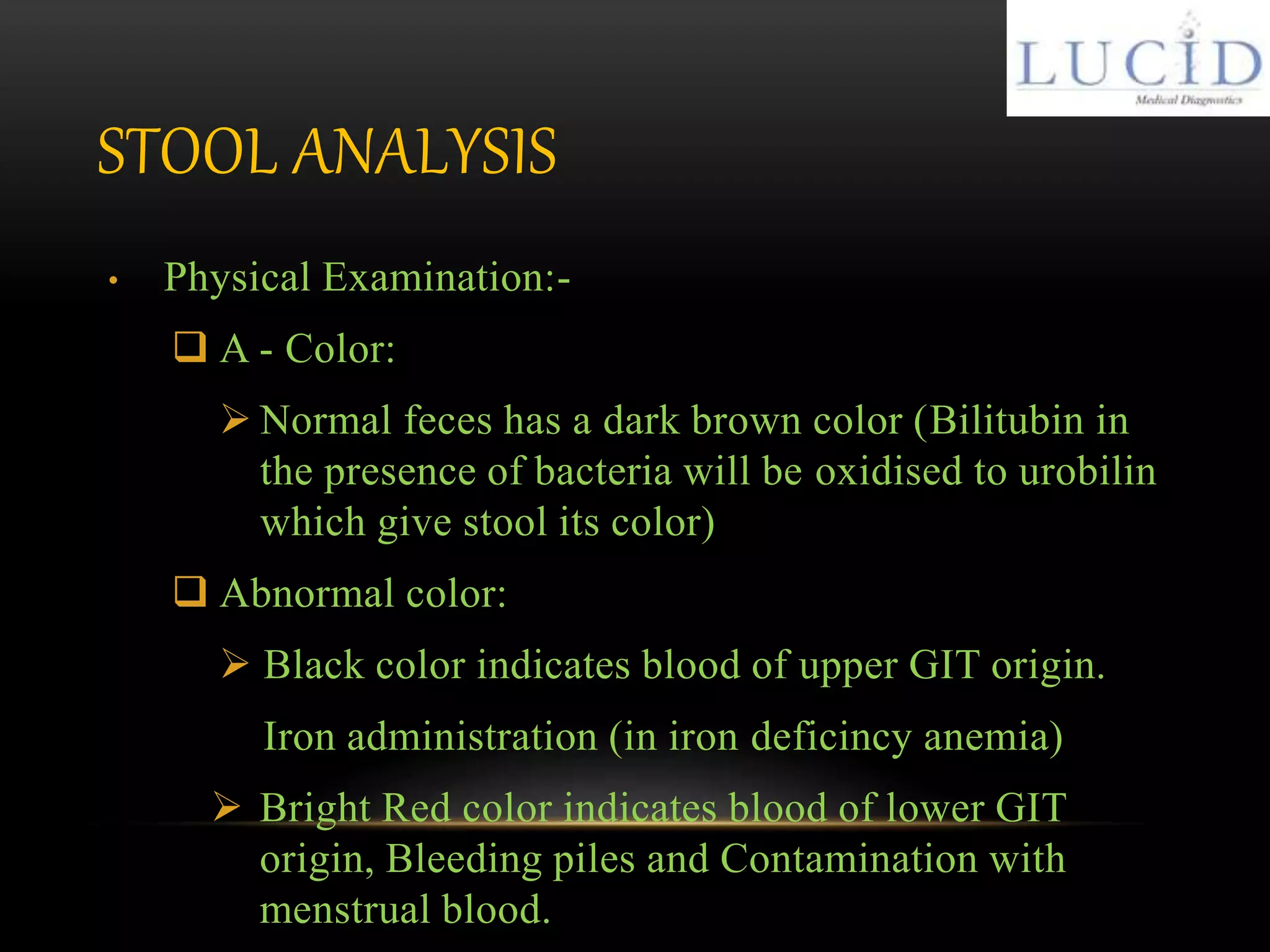 Stool analysis | PPTX
