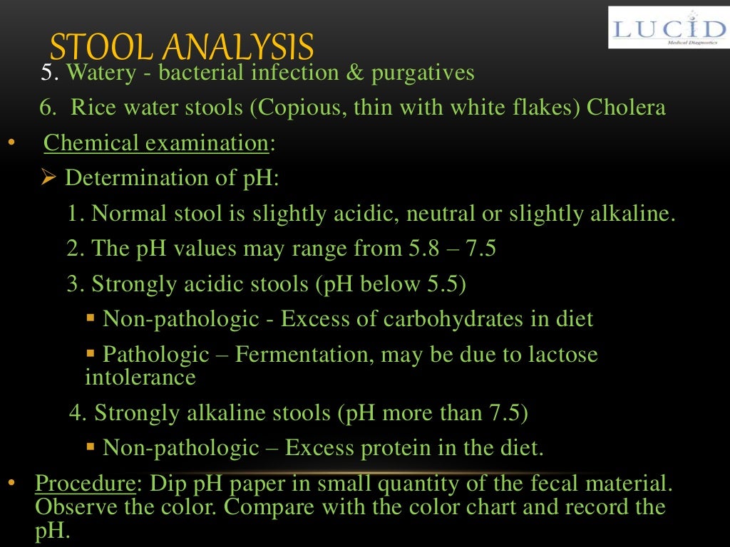 Stool analysis