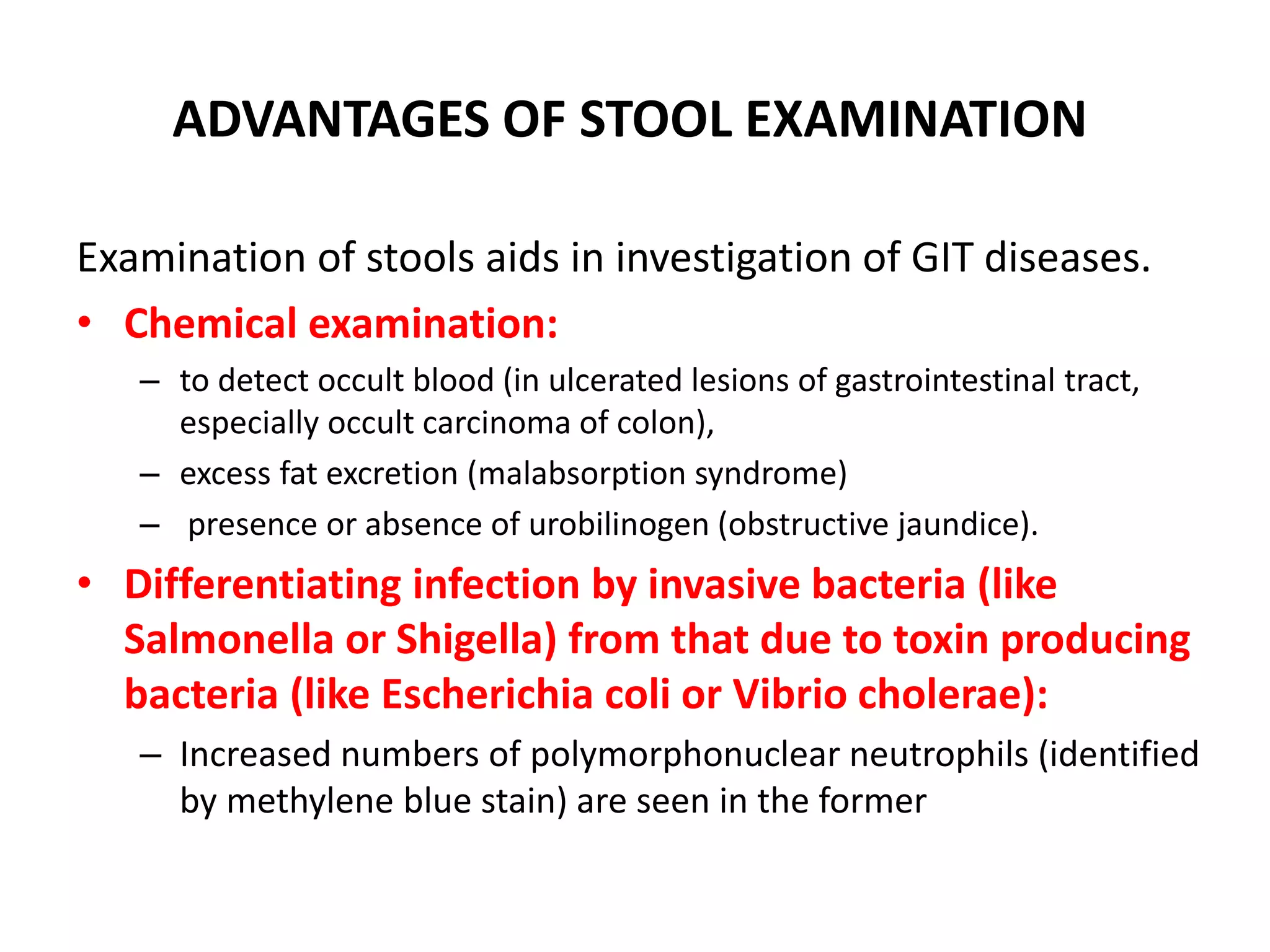 Stool Examination PPT
