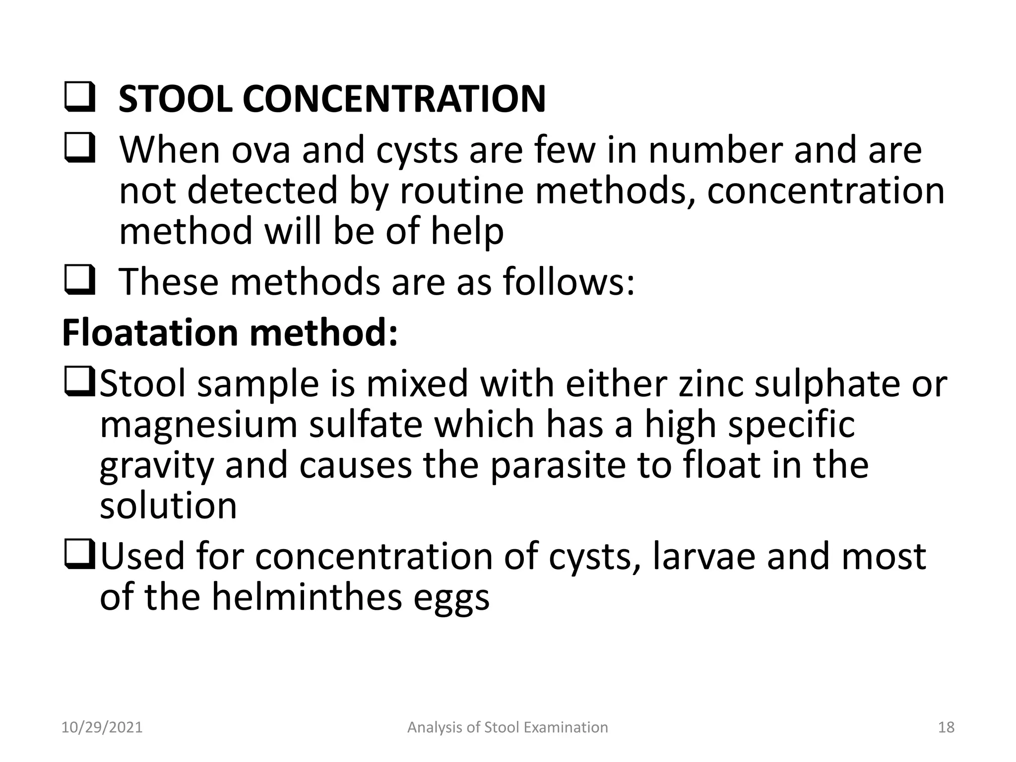 Stool examination PPT