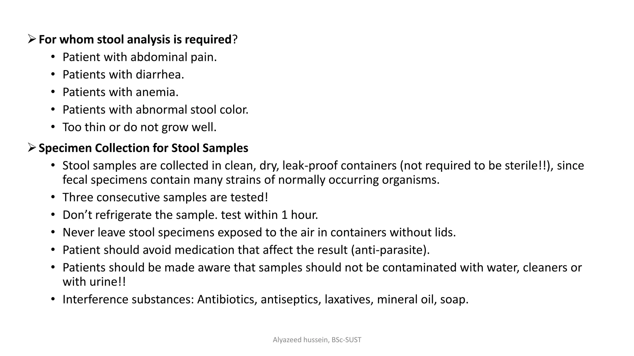 Stool analysis | PPTX
