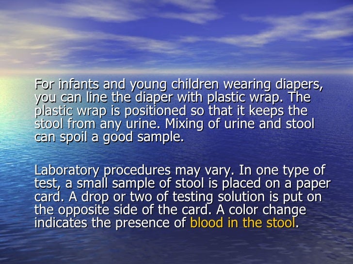 Stool occult blood test Stool occult blood test