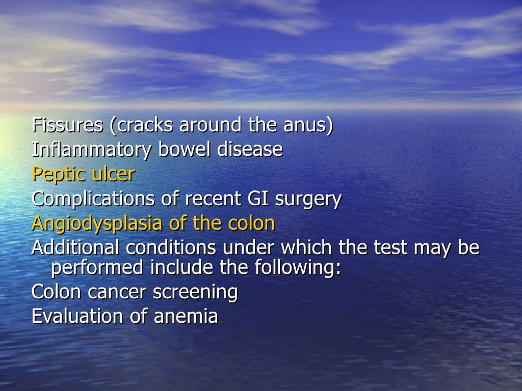 Stool occult blood test