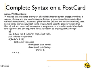 5 - OOP - Smalltalk in a Nutshell (b) | PPT