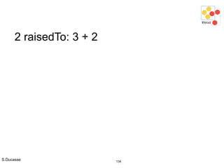 S.Ducasse 134
2 raisedTo: 3 + 2
 