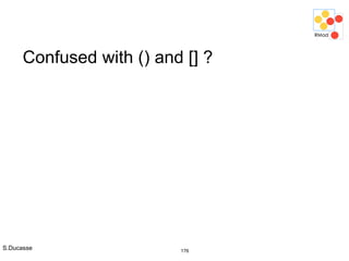 S.Ducasse 176
Confused with () and [] ?
 