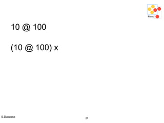 S.Ducasse 27
10 @ 100
(10 @ 100) x
 