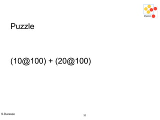 S.Ducasse 32
Puzzle
(10@100) + (20@100)
 