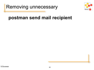 S.Ducasse 68
Removing unnecessary
postman send mail recipient
 