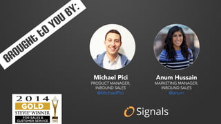 Michael Pici 
SALES MANAGER, 
HUBSPOT SALES PRODUCT DIVISION 
@MichaelPici 
