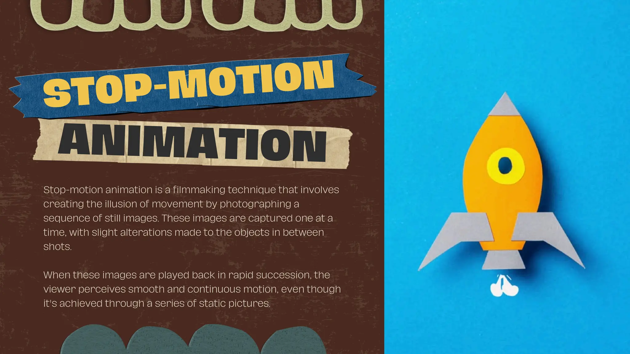 Stop-Motion Animation Visual Arts Educational Presentation in Brown ...