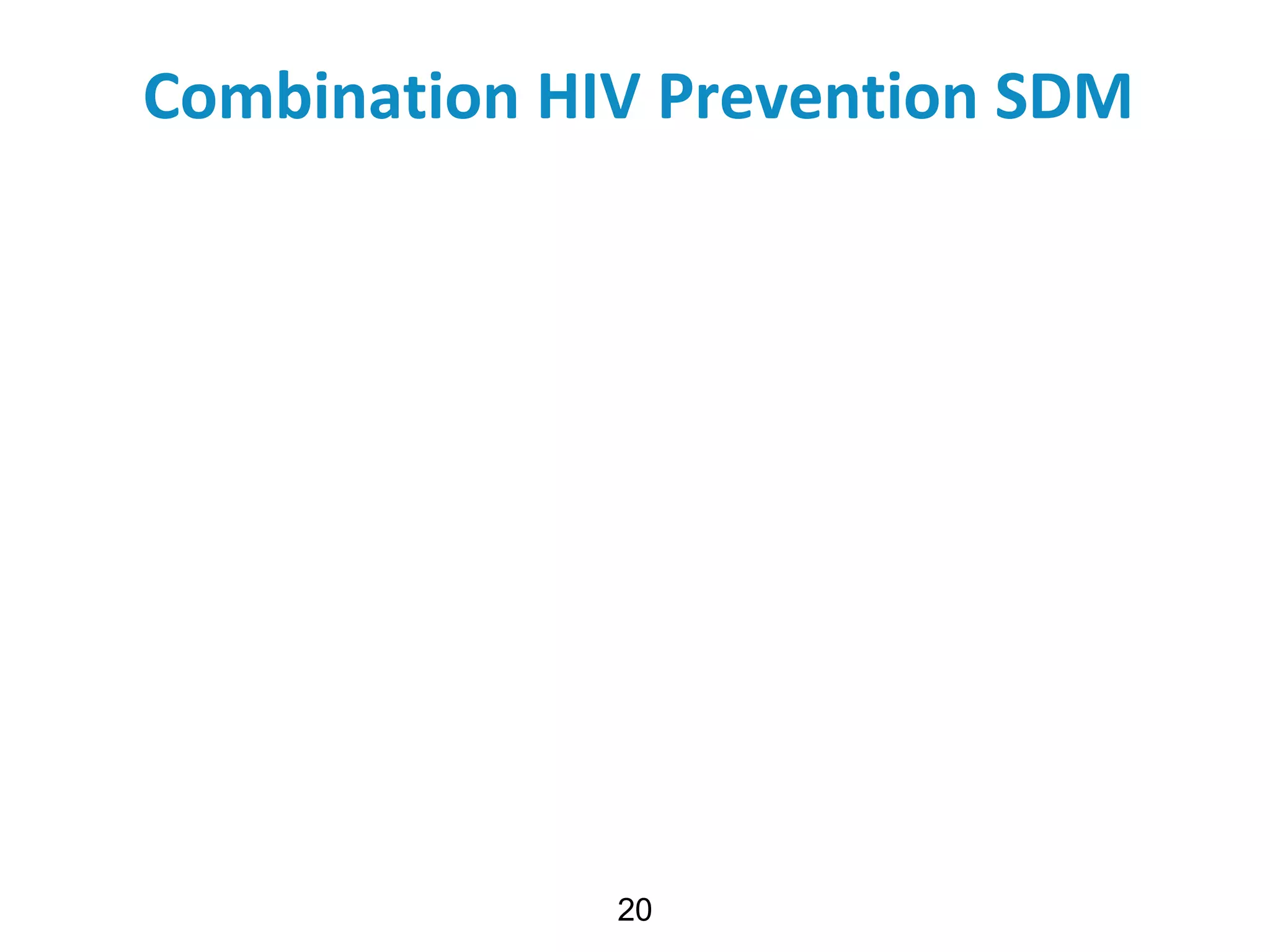 Combination HIV Prevention SDM
20
 