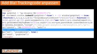 .de
Add Bla! Trackingcode anpassen
 