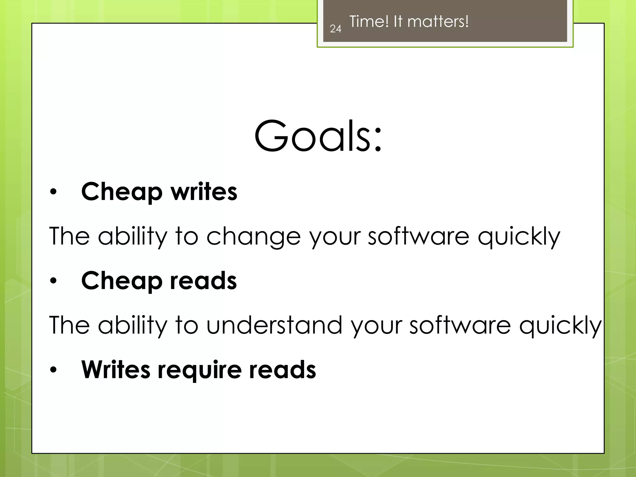 Sane working environments