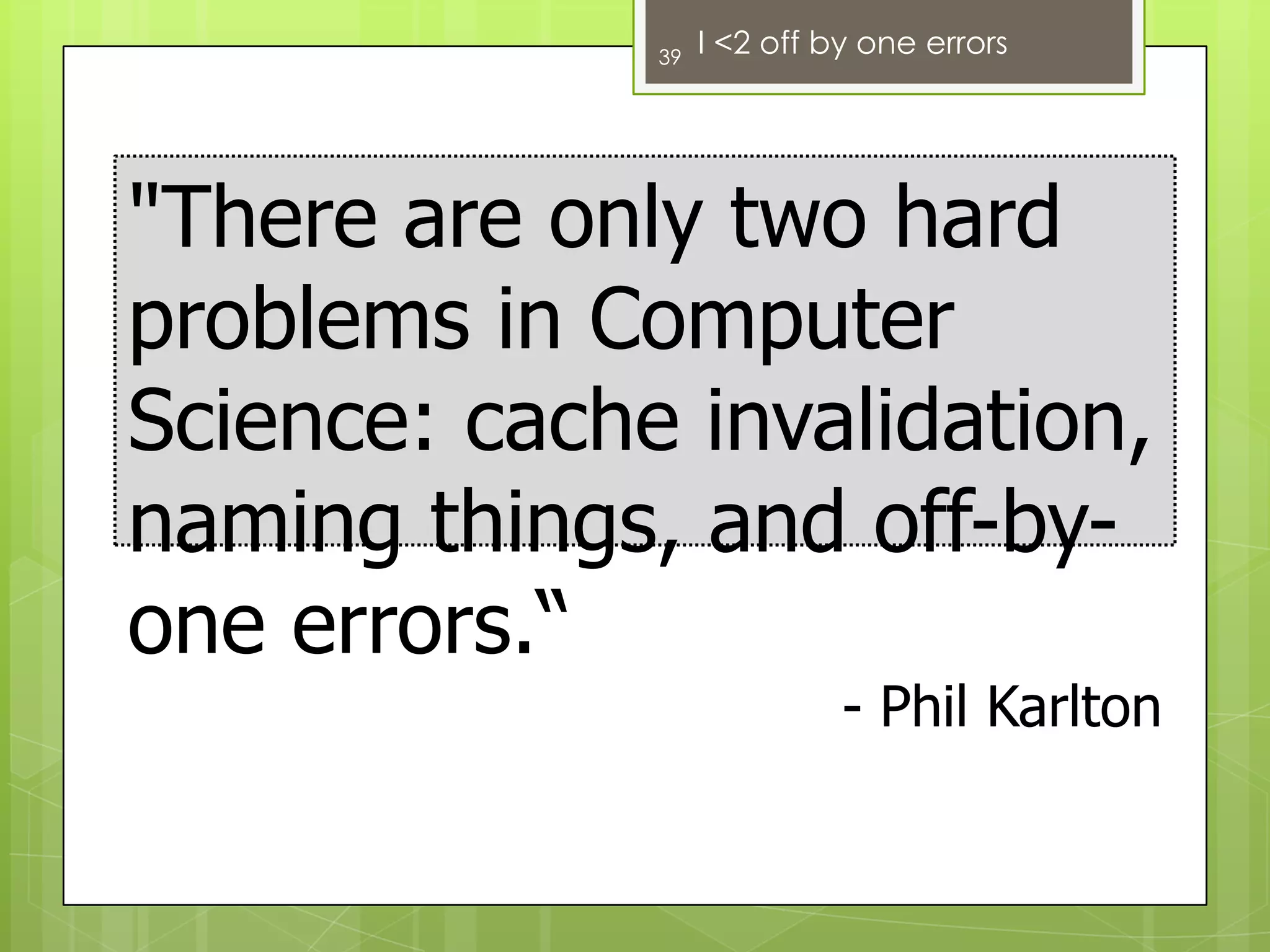 Rushing out stuff to make people happy“Well I’d go back and fix it but I can’t because $x”Is that comfortable?28Clean Code?