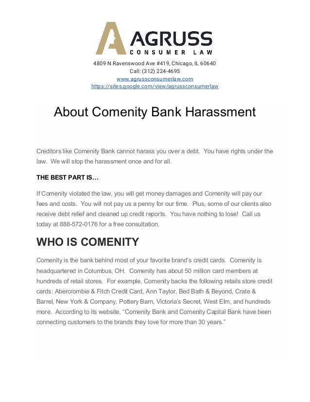 Stop Debt Collector Harassment Comenity Bank