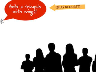 Build a tricycle   (SILLY REQUEST)
     with wings!


*
 