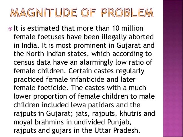 essay on female foeticide stop it Female feticide: a social evil in india urge to reinforce the law to stop these kinds of illegal practices, a social evil in india (challenges before us. essay on female foeticide stop it Female feticide: a social evil in india urge to reinforce the law to stop these kinds of illegal practices, a social evil in india (challenges before us.