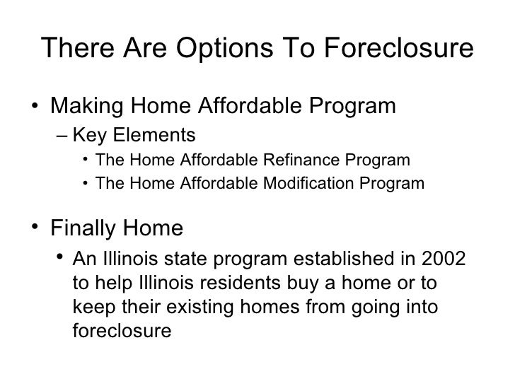 Stop foreclosure