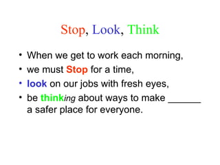 Stop, Look, Think | PPT