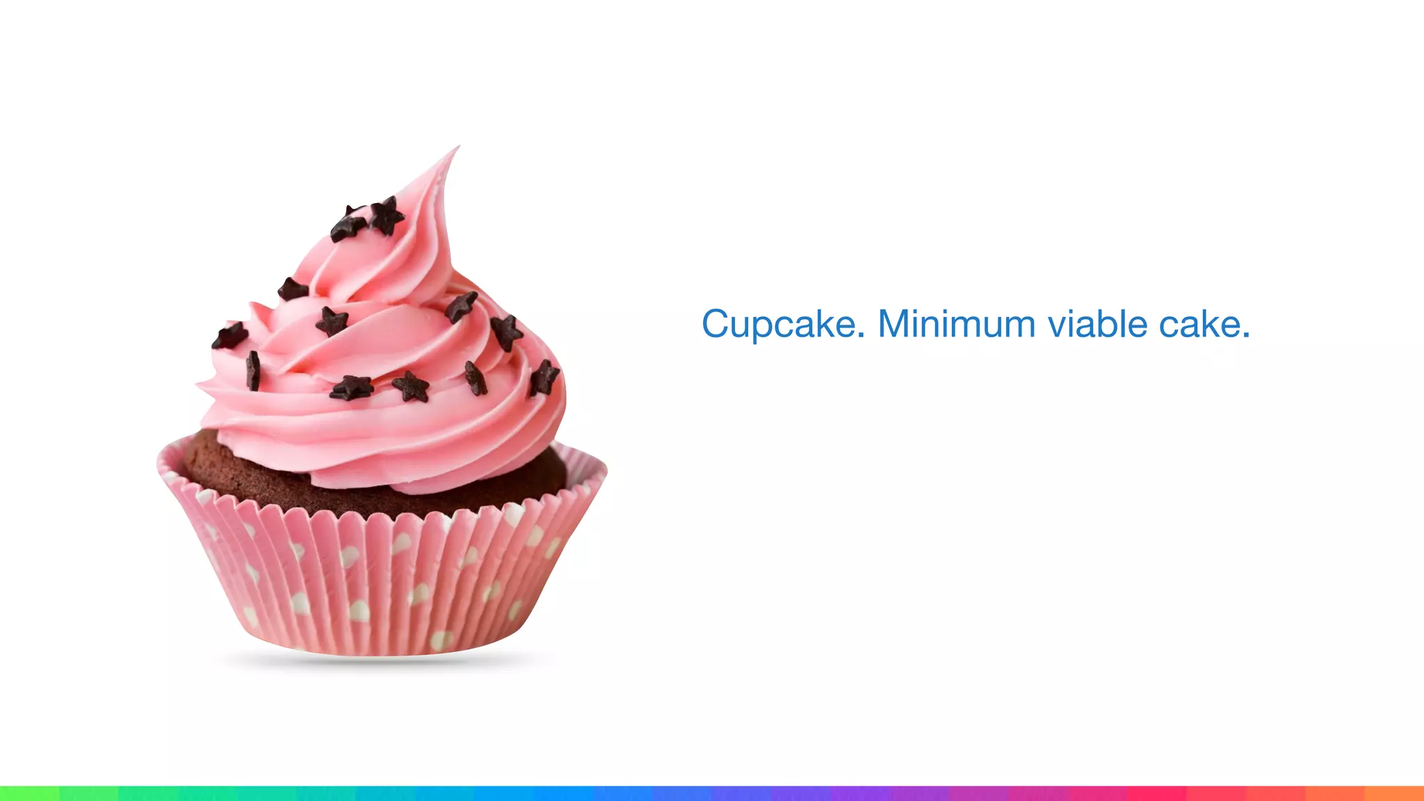 Cupcake. Minimum viable cake.
 