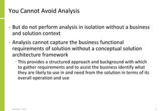 Solving Problems Without Analysis Stopping Analysis Paralysis And Decision Avoidance In Business Analysis ...