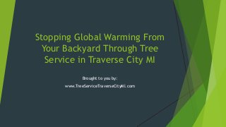 Stopping Global Warming From
Your Backyard Through Tree
Service in Traverse City MI
Brought to you by:
www.TreeServiceTraverseCityMI.com
 
