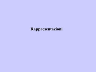 Rappresentazioni
 