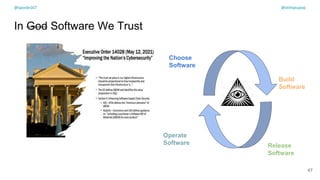 In God Software We Trust
Choose
Software
Build
Software
Operate
Software Release
Software
47
@spoole167 @olimpiupop
 