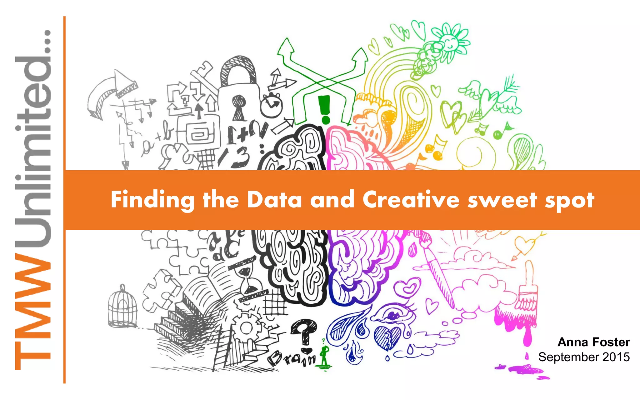 Finding the Data and Creative sweet spot
Anna Foster
September 2015
 