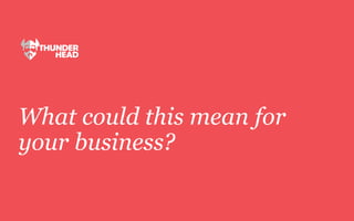 What could this mean for
your business?
 