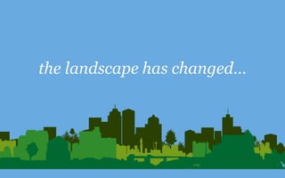 the landscape has changed…
 