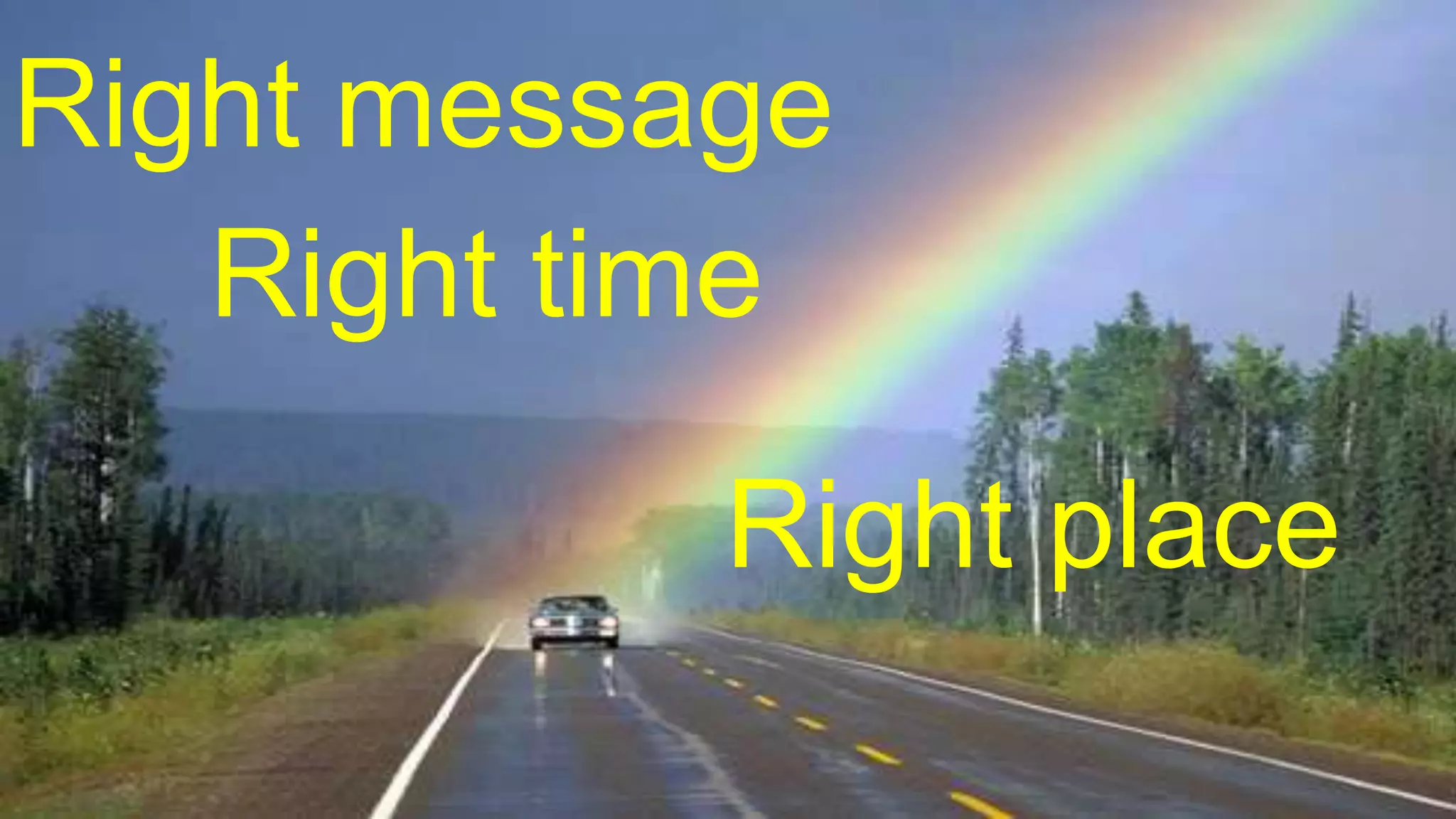 @jwatton
Right message
Right time
Right place
 