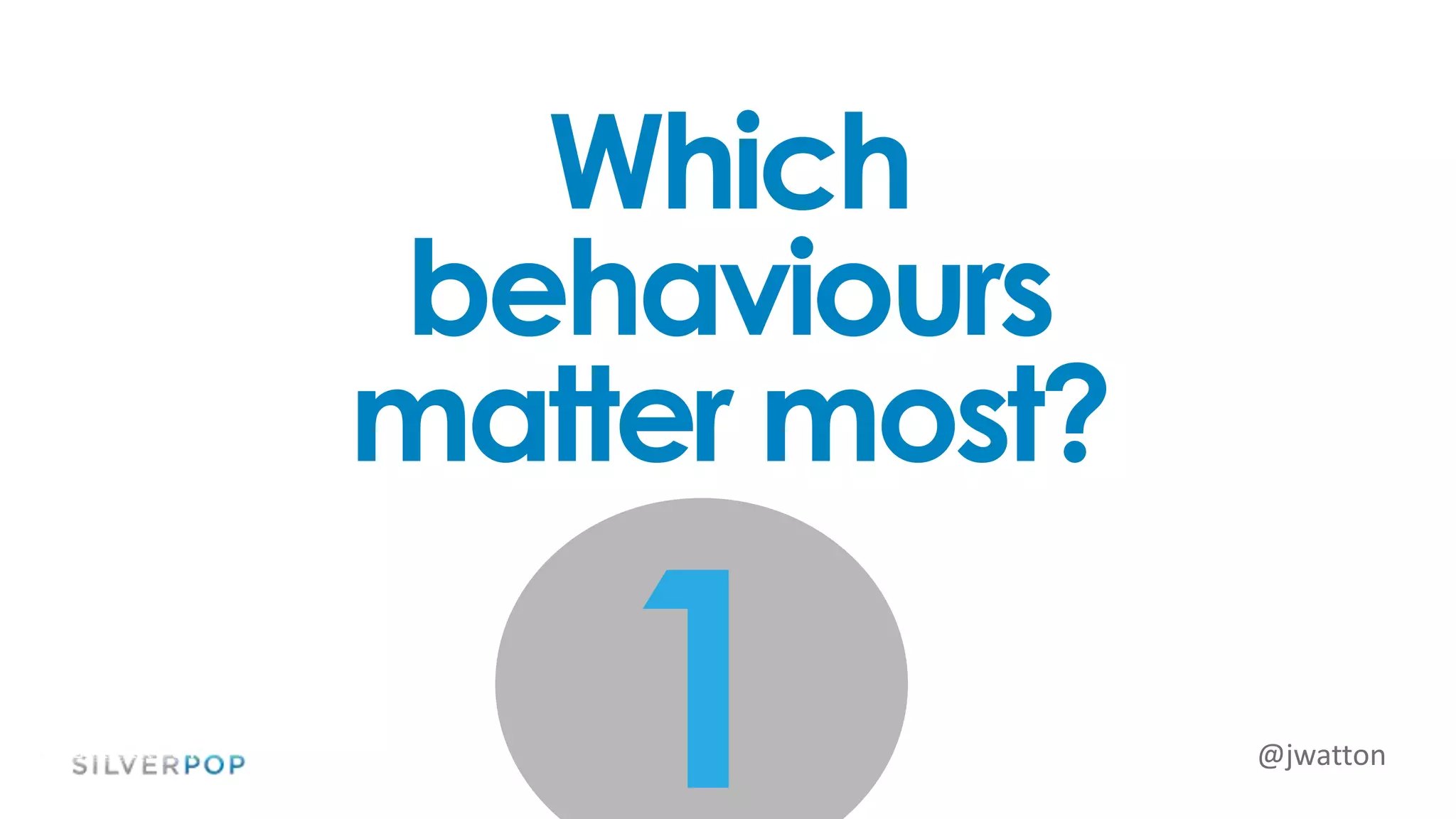 @jwatton
1
Which
behaviours
matter most?
 