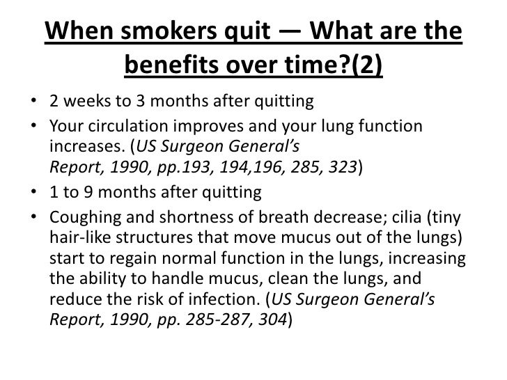 Stop smoking benefits