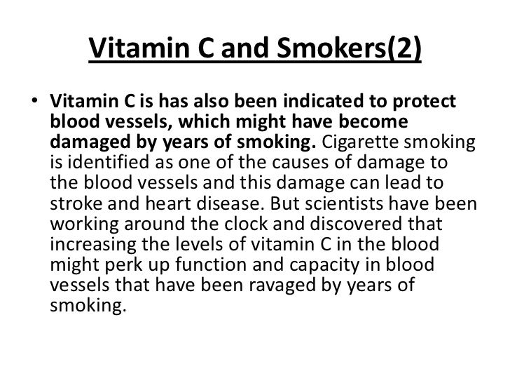 Stop smoking with vitamin c