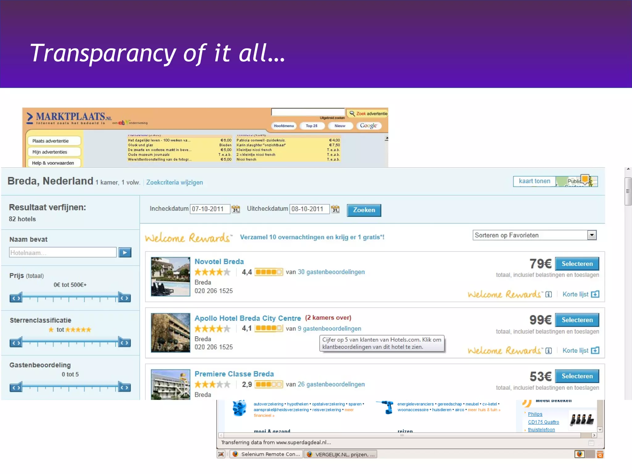 Transparancy of it all… 